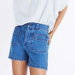 Madewell High-Rise Denim Shorts: Patch Pocket Edition